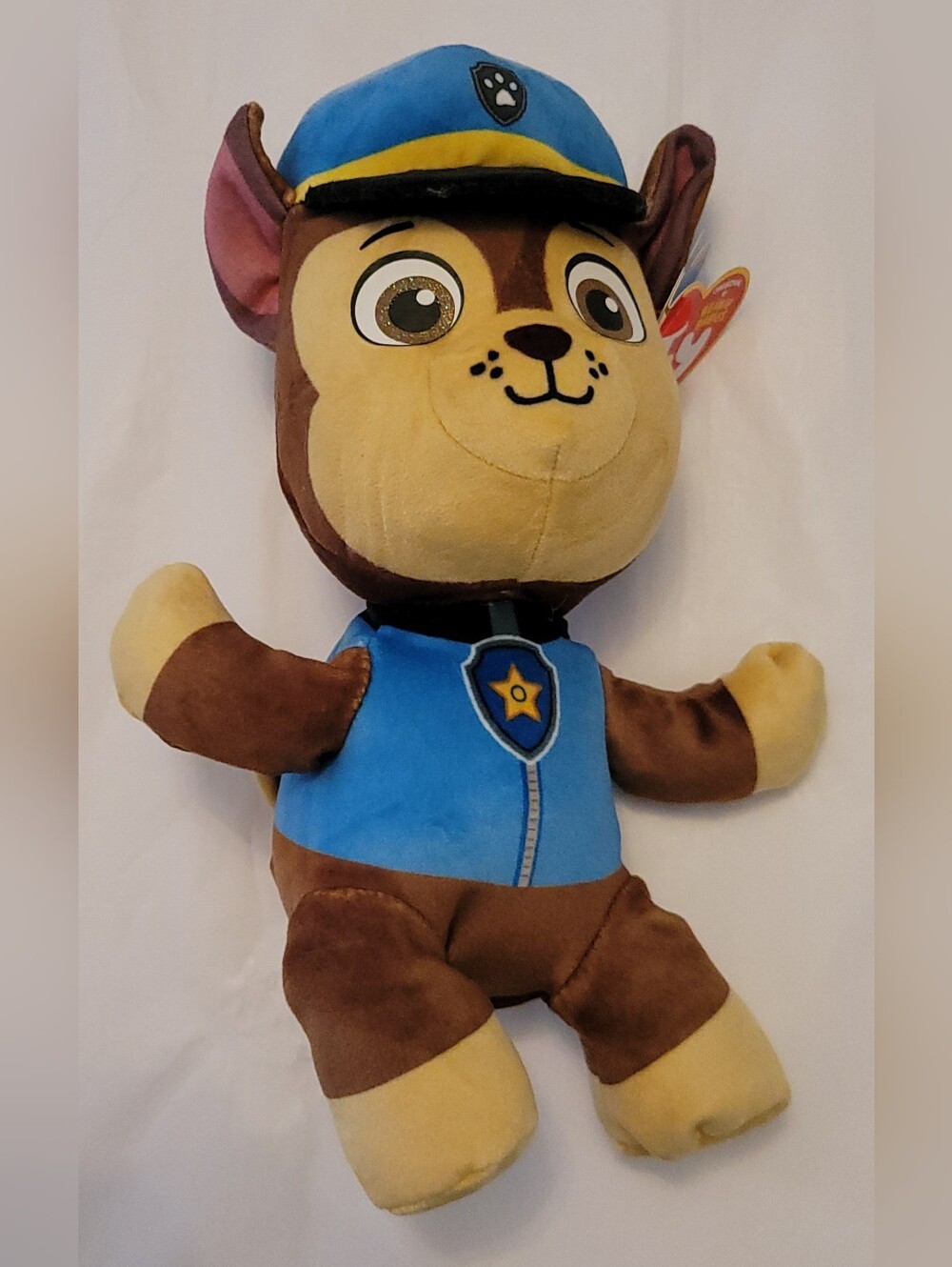 Ty Brown and Blue Plush Puppy - Chase (Kids Toys)